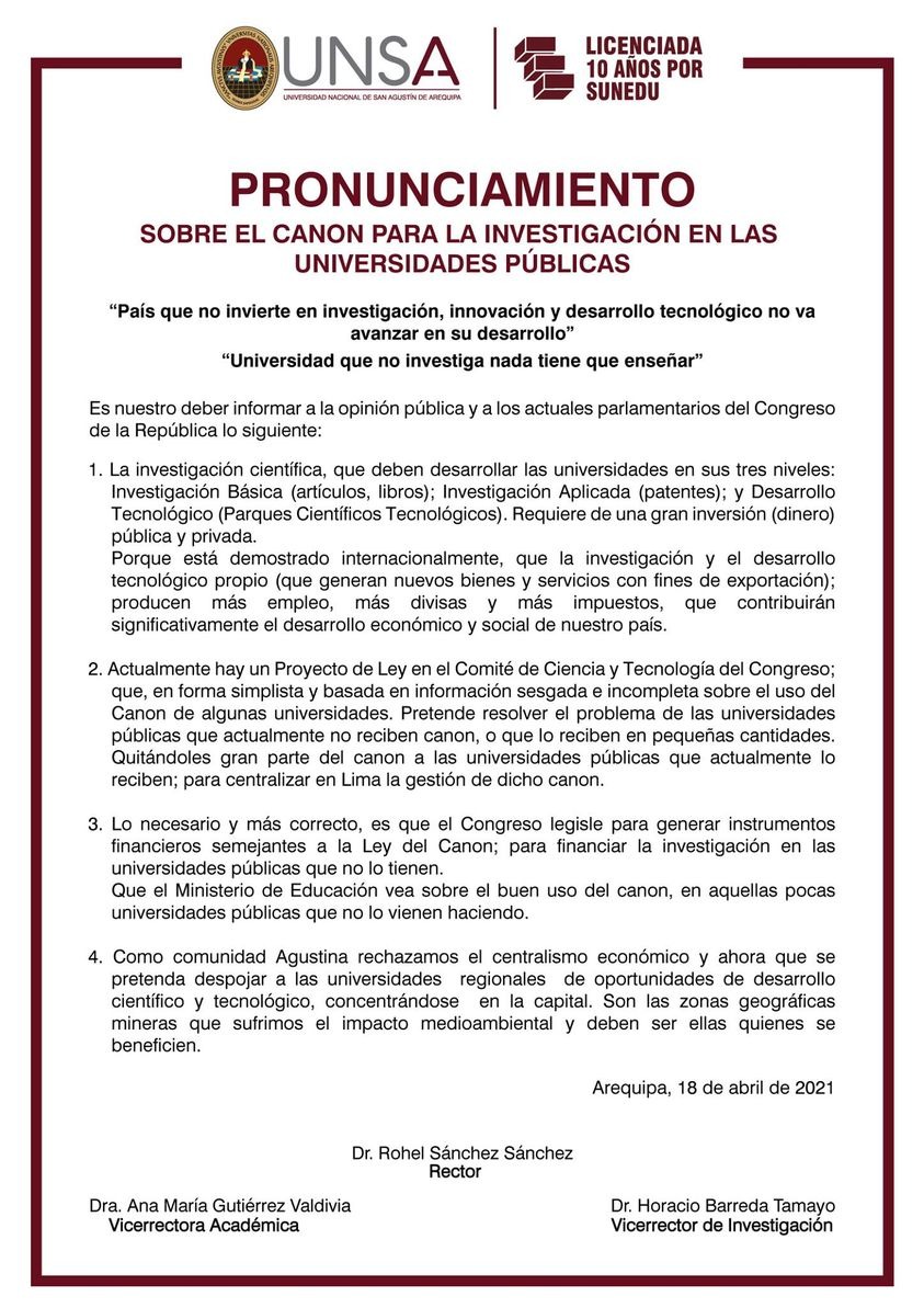 Sobre el canon para la investigación en las universidades públicas