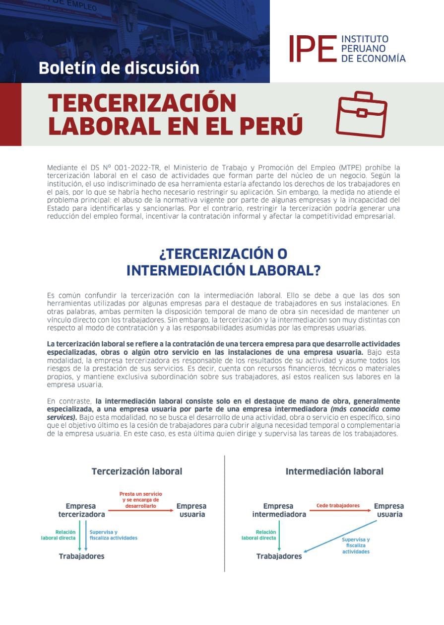 Tercerización Laboral en el Perú
