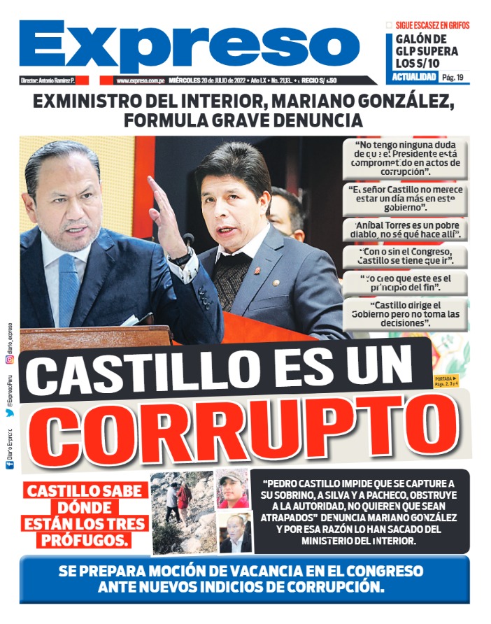 Castillo es un corrupto | Lampadia - Antorcha informativa