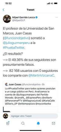 Guzmán y Vizcarra mienten en las redes