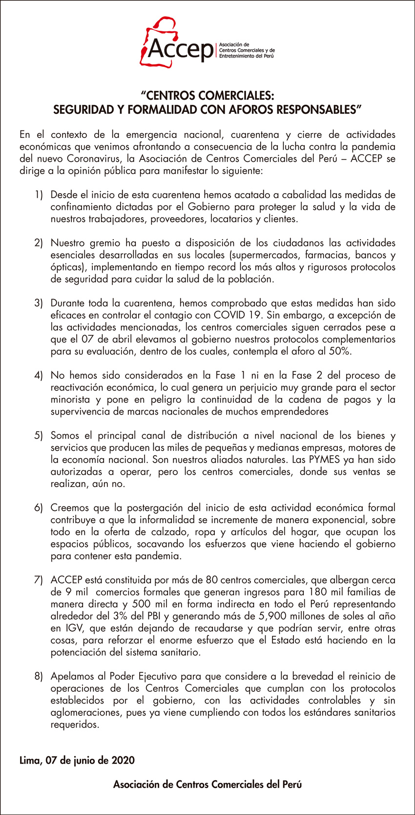Gobierno impide operación de centros comerciales