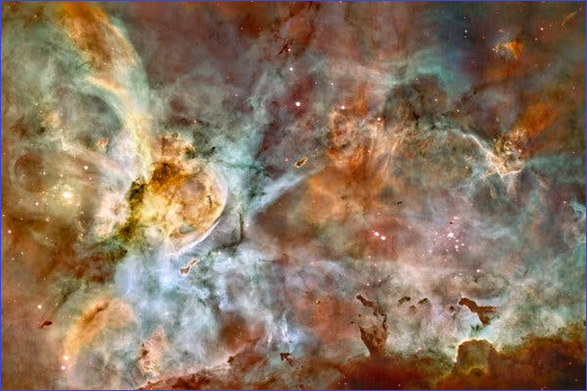 Un mosaico de la Nebulosa Carina ensamblado a partir de 48 cuadros tomados con la Cámara Avanzada para Sondeos del Telescopio Espacial Hubble.