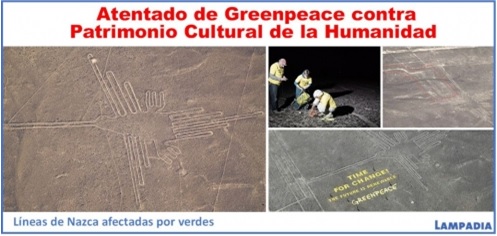 Greenpeace: sobre como destiñó sus banderas