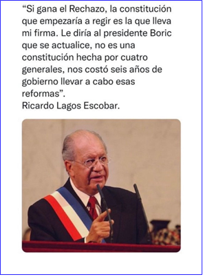 Lagos plantea urgencia por reencauzar discusión constitucional “para que todos votemos Apruebo”