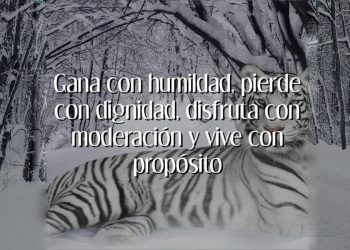 En la victoria, humildad