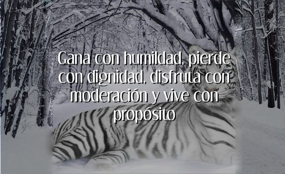 En la victoria, humildad