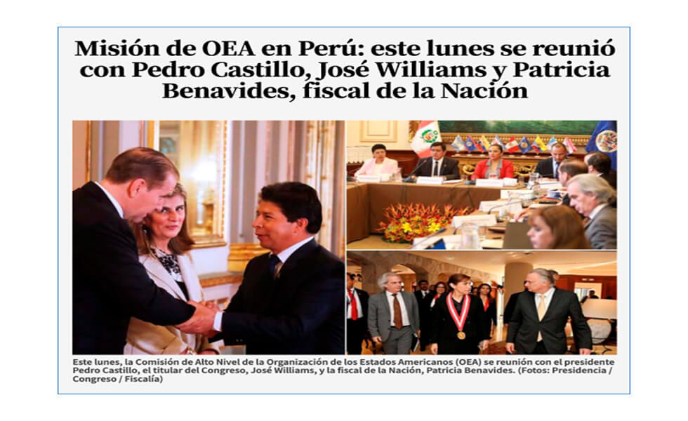 La OEA debe recomendar que Castillo aclare imputaciones